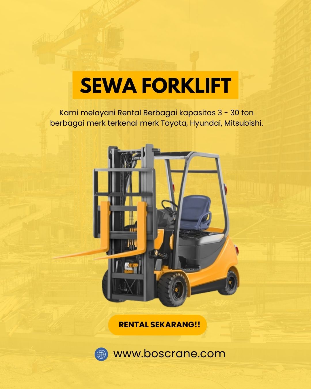 Sewa Forklift Bojonggede Bogor, Hubungi TLP/WA 0838-2111-5758